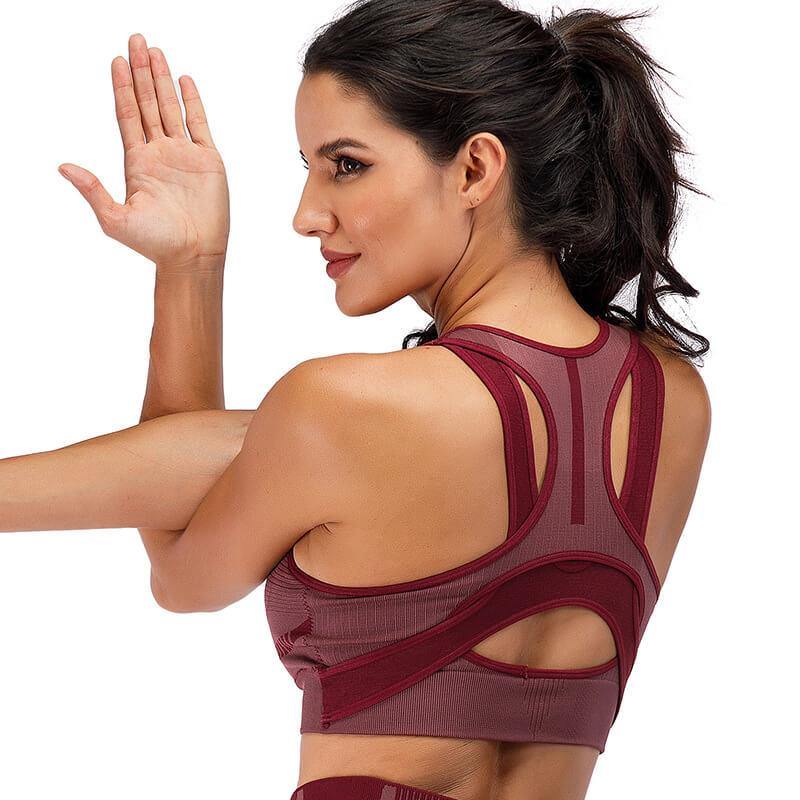 Women Sports Bra High Impact Support Beauty Back Sports bra Workout Yoga Fitness - CHALIER