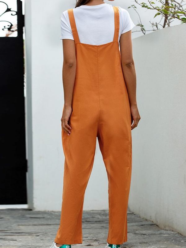 Women's Casual Overalls Loose Long Pants