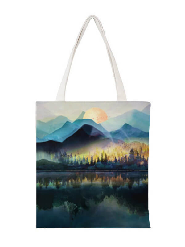 Eco Canvas Sunrise Printed Durable Handbag