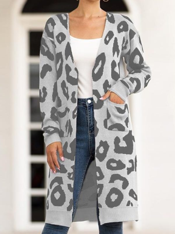Women's Fashion Outwear Leopard Coat