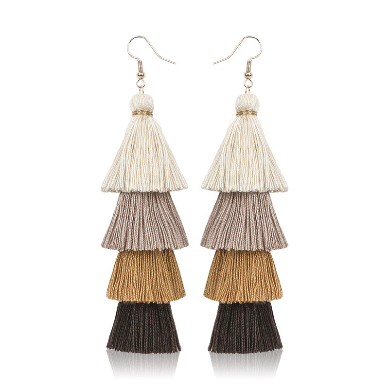 Female Bohemia Earrings Women Fashion Tassels Drop Earrings