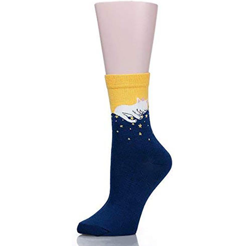 Womens Colorful Cute Cat Animals Fashion Crew Socks - CHALIER