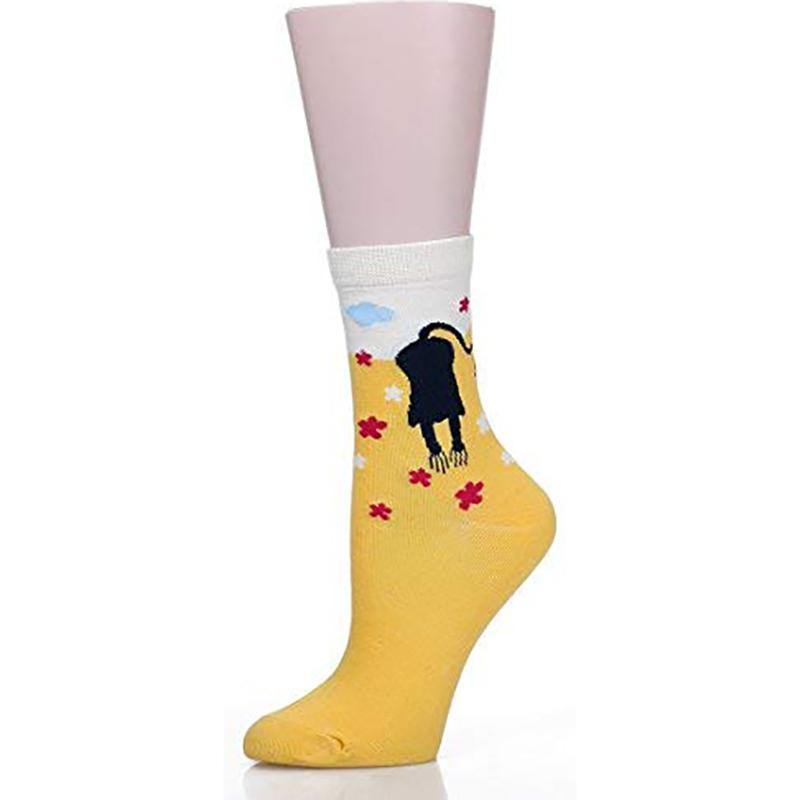 Womens Colorful Cute Cat Animals Fashion Crew Socks - CHALIER