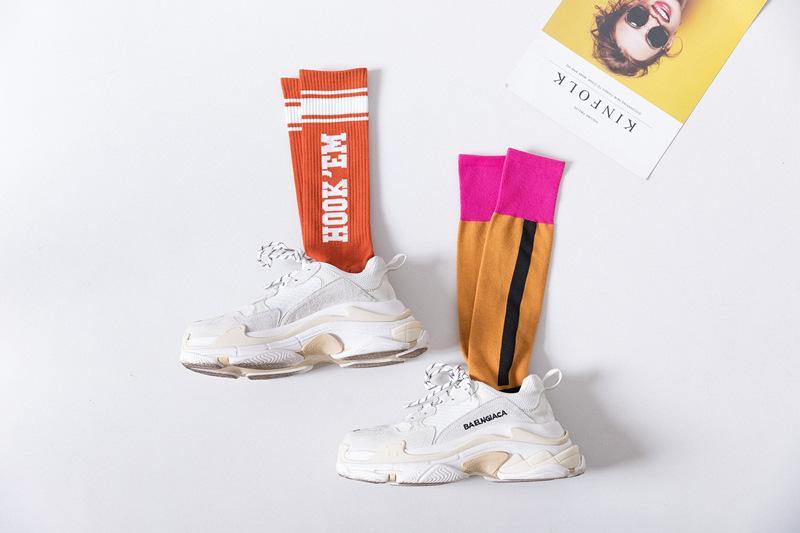 Calf Socks Knee-length Fitness Sports Yoga Stockings Fashion Yellow - CHALIER