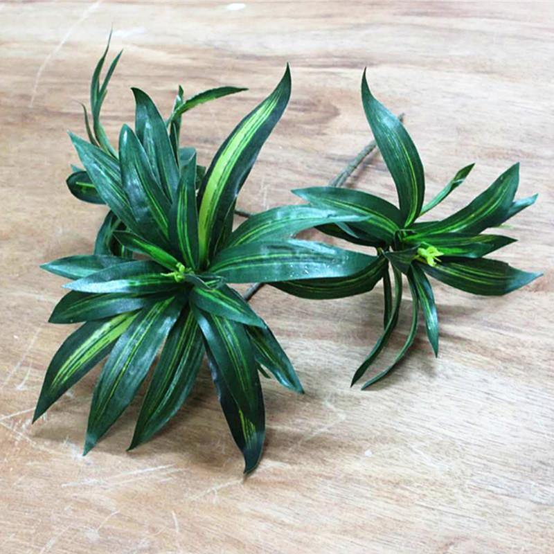 Artificial Desktop Fake Plants Green Plastic Palm Tree Bunch Flower Material Office Living Room Christmas Home Decor - CHALIER