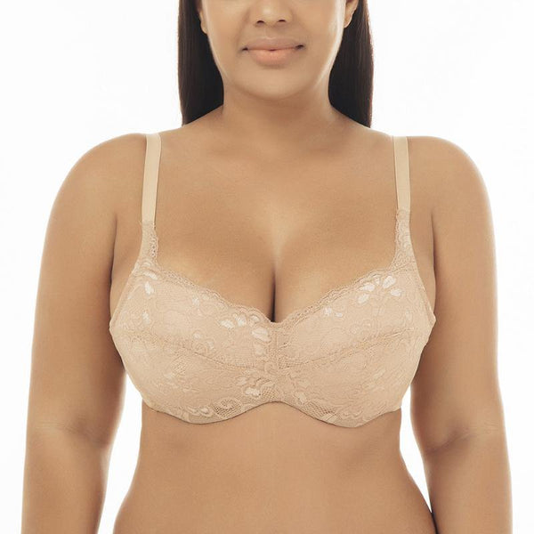 Women Plus Size Lace Push Up Non-Foam bra - CHALIER