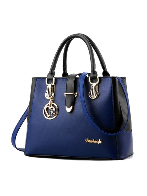 Women's Color Block Heart-shaped Letter Floral PU Leather Handbags