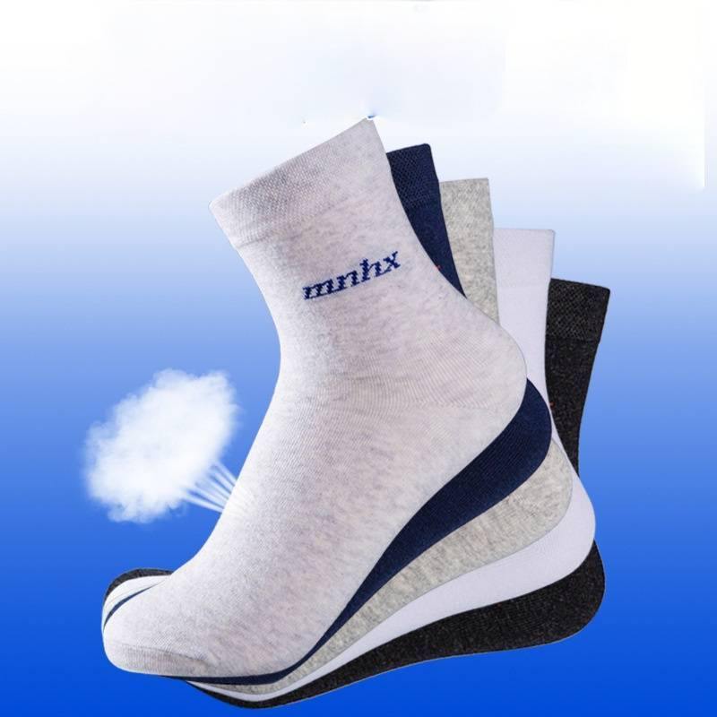 Men's Crew Casual Cotton Sports Breathable Socks 5 Pairs - CHALIER