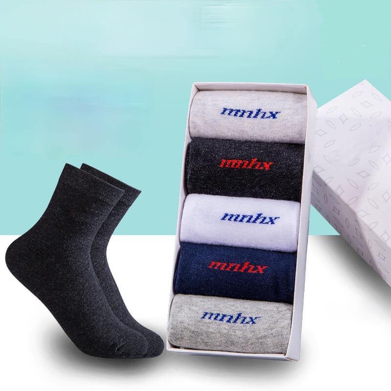 Men's Crew Casual Cotton Sports Breathable Socks 5 Pairs - CHALIER