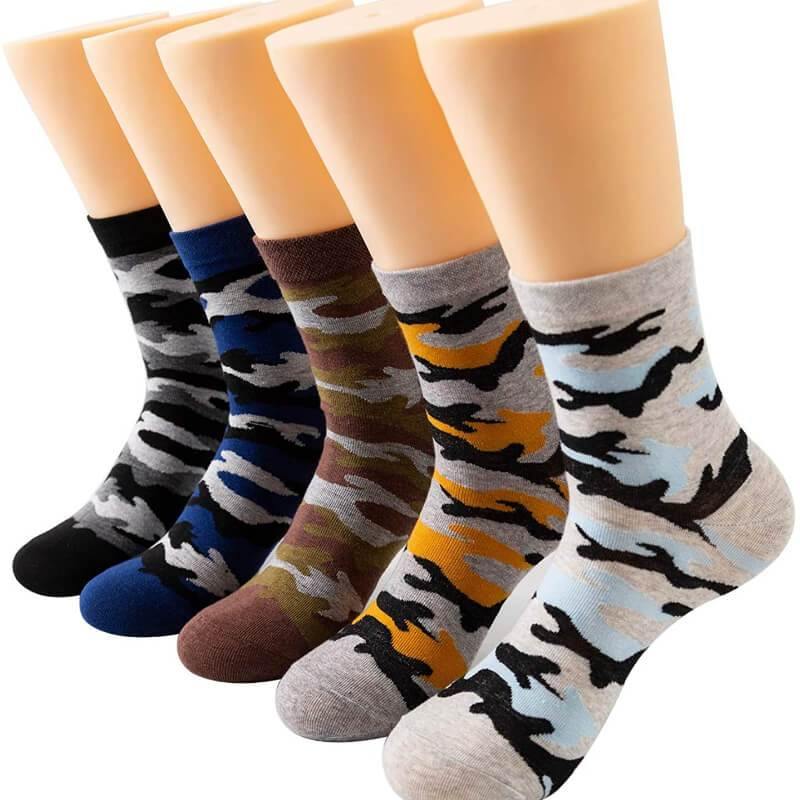 Women's Casual Socks Cotton Crew Printed Novelty Colorful Soft Socks 5 Pairs - CHALIER