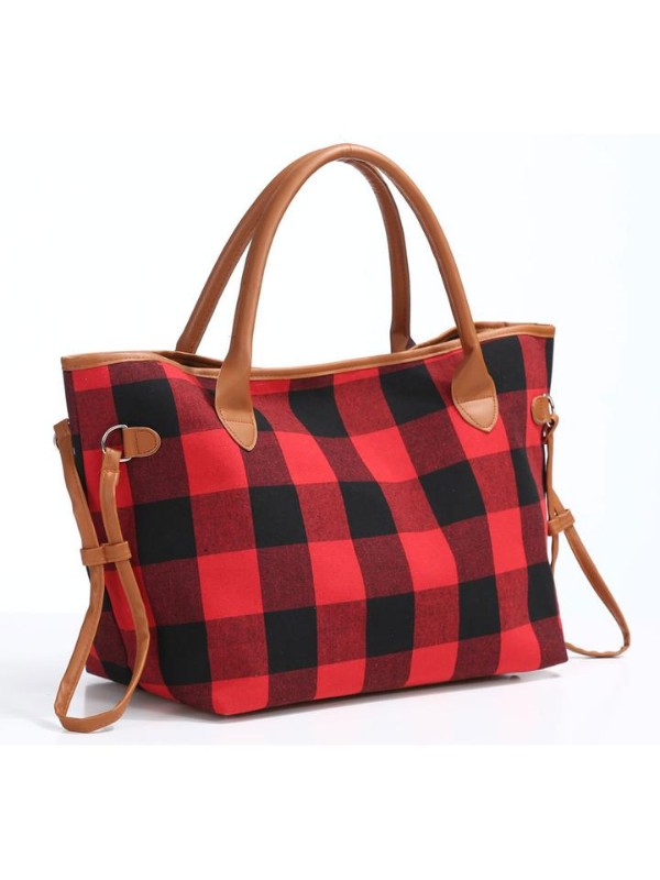 Women's Handbags Leopard Plaid Daily  Tote Bag