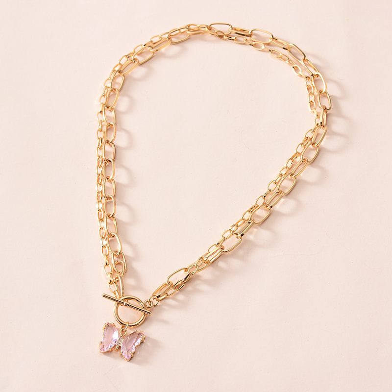 Female Hot Necklaces Women Gold Butterfly Choker Jewelry