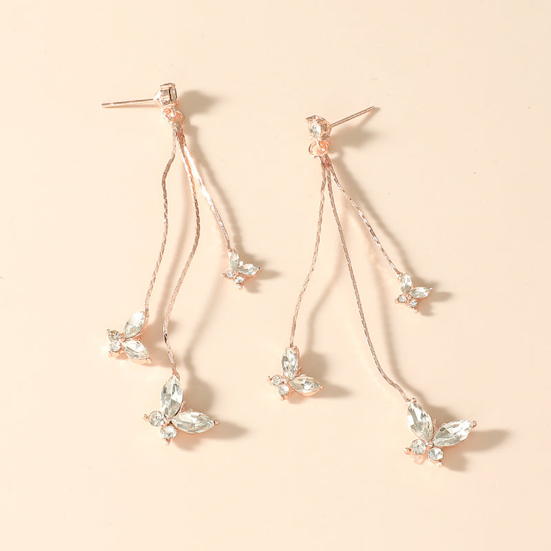 Female Fashionable Earrings Women Butterfly Drop Earrings