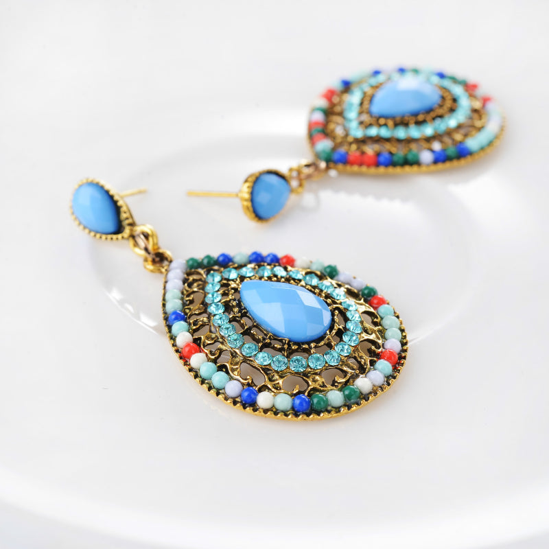 Female Bohemian Earrings Women Circle Drop Earrings