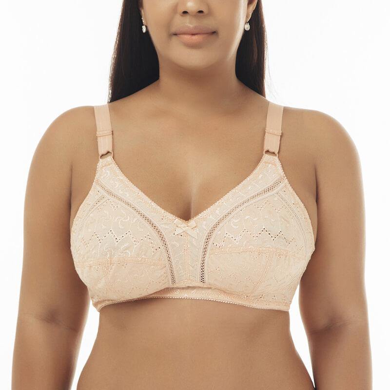 Womens Plus Size Padded Push Up Sexy Comfort bowknot Pattern Bra - CHALIER