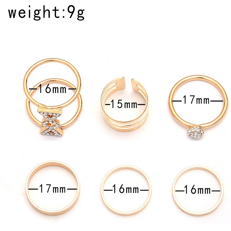 Female Design Hot Rings Gold Simple Jewelry Set