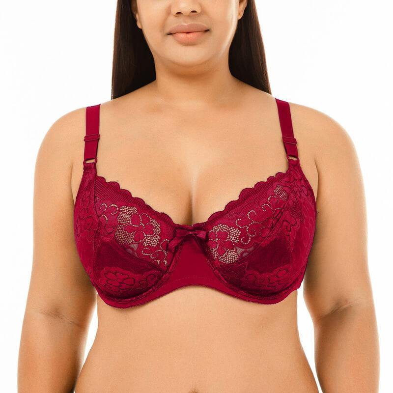 Women Push Up Plus Size Lace Comfort Underwire Sexy Bra - CHALIER