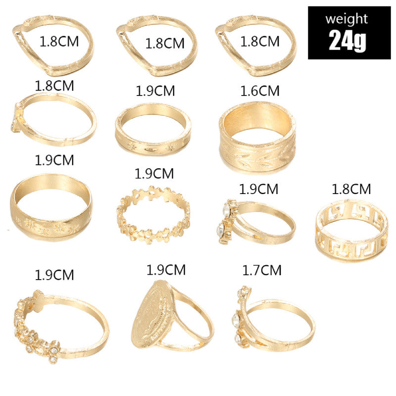 Female DesignRings Gold Fashionable Hot Jewelry Set