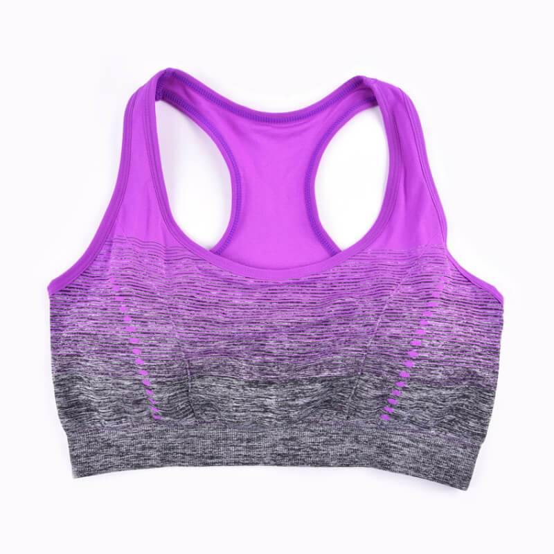 Women Medium Support Two Tone Racer Back Jockey Sports Yoga Padded Bra - CHALIER