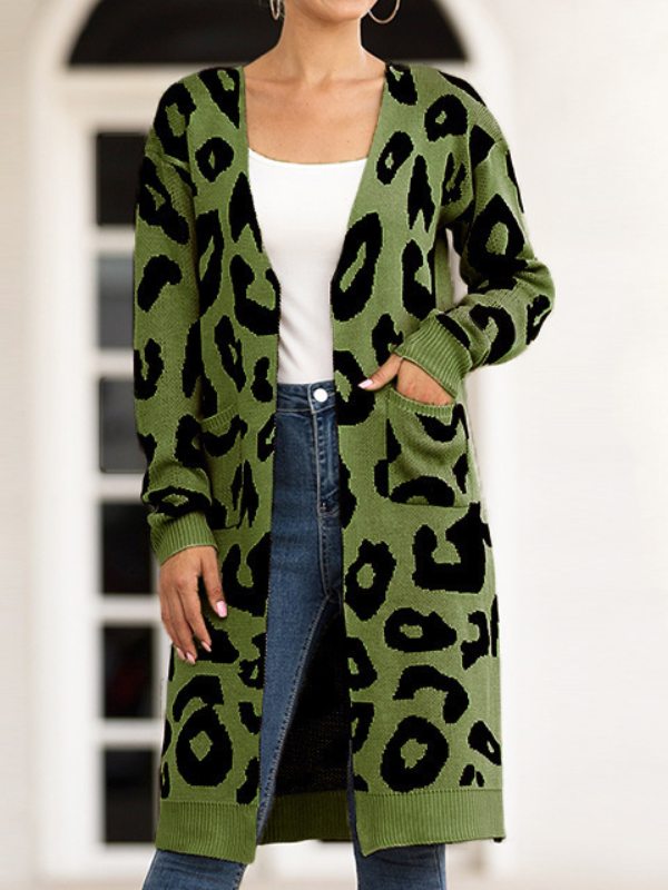 Women's Fashion Outwear Leopard Coat