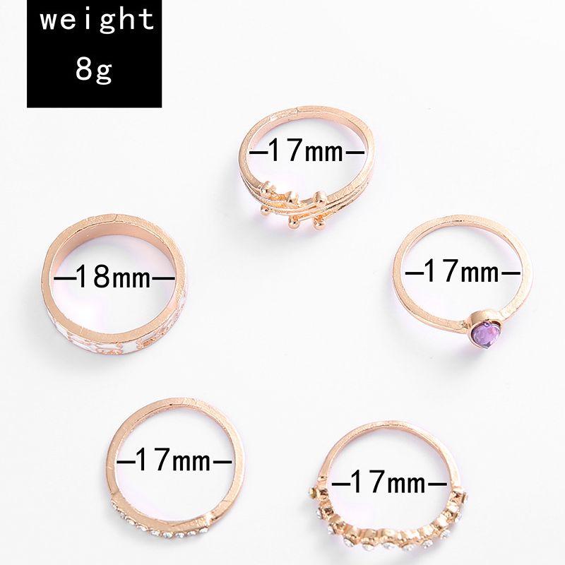 Female Fashionable Rings Woman Design Jewelry Set