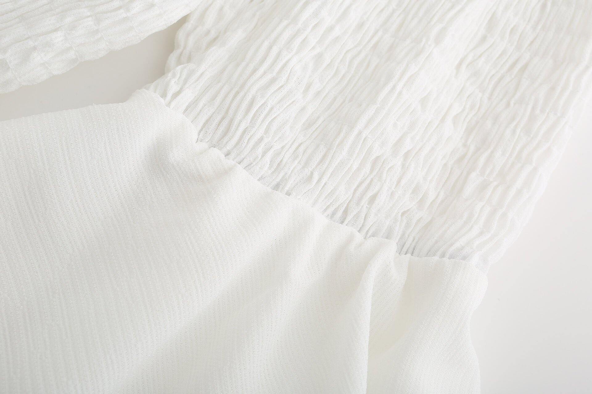 Ladies Off The Shoulder Bell Sleeve Solid Top - CHALIER