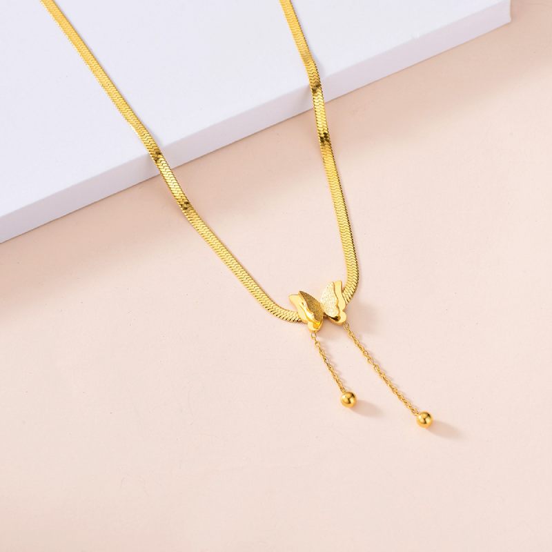 Female Design Necklaces Women Gold Hot Butterfly Choker Jewelry