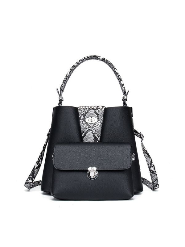 Women Serpentine PU Shoulder Bag