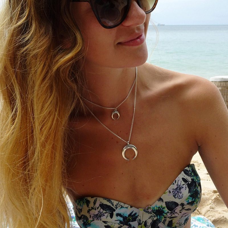 Female Design Necklaces Women Silver Bohemia Choker Jewelry