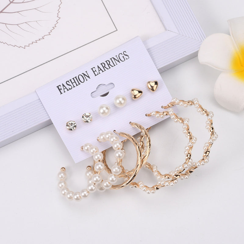 Female Hot Earrings Gold Hoops Drop Earrings Sets