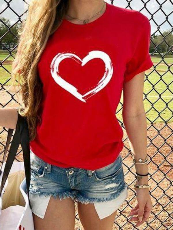 Women Short Sleeve Plus Size Casual Top - CHALIER