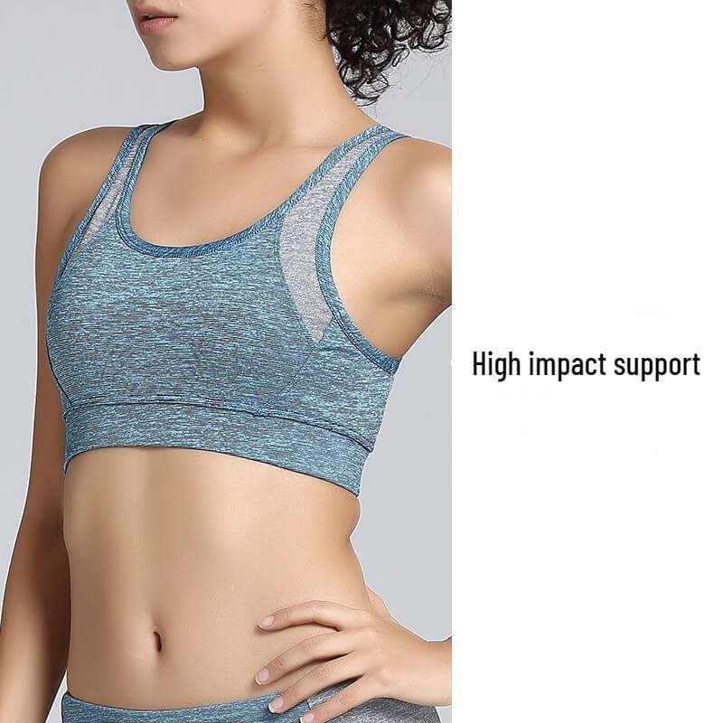 Women Sport Bra Full Coverage Shock Control Wirefree Tank Top - CHALIER