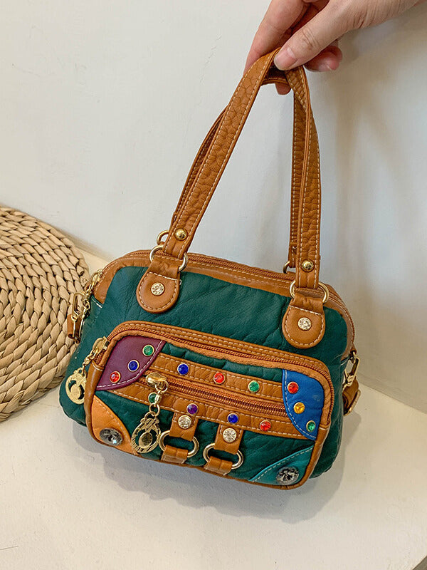 Women Stitch Shoulder Handbag