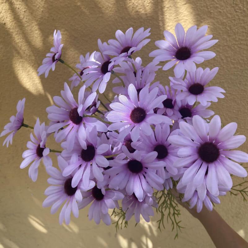 Artificial Silk Flowers Artificial Daisy Fake Wild Chrysanthemum Bouquet For Living Room Decoration Furnishings - CHALIER