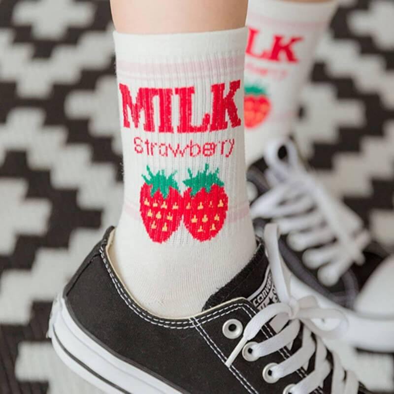 Women's Cute Casual Socks Novelty Funny Pattern Crew Socks 5 Pairs - CHALIER