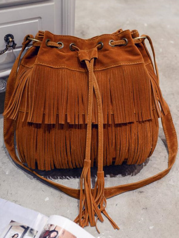 Women Tassel Canvas Shoulder Bags