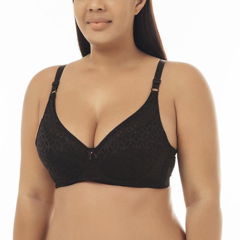 Womens Full Figure Plus Size MagicLift Original Wirefree Support Fashion Plus Size Bra - CHALIER