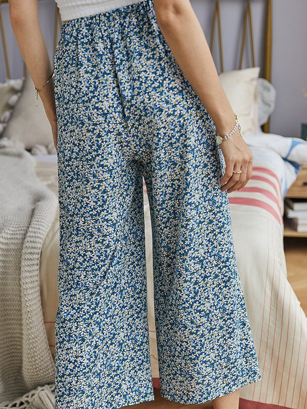 Women's Hot Loose Pants Flowers Casual Long Pants