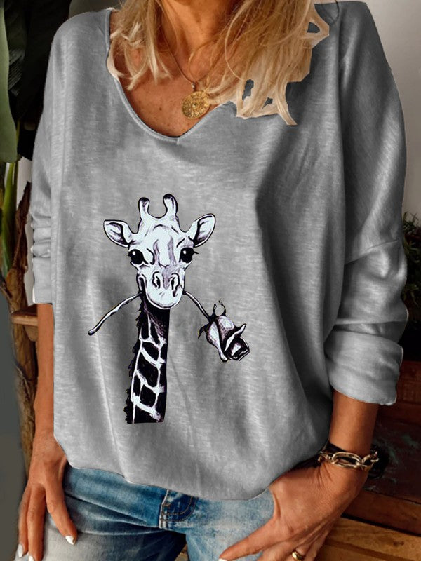 Women Animal Printed Casual T-Shirt