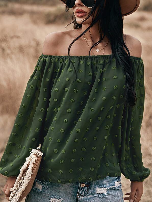 Women Off The Shoulder Top&Blouse - CHALIER