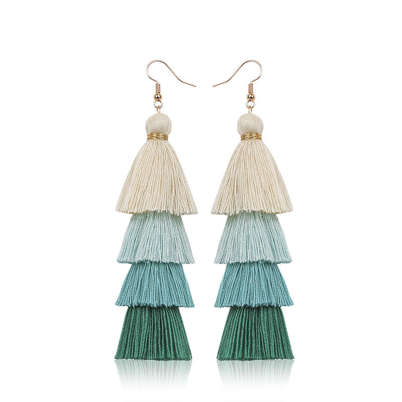 Female Bohemia Earrings Women Fashion Tassels Drop Earrings