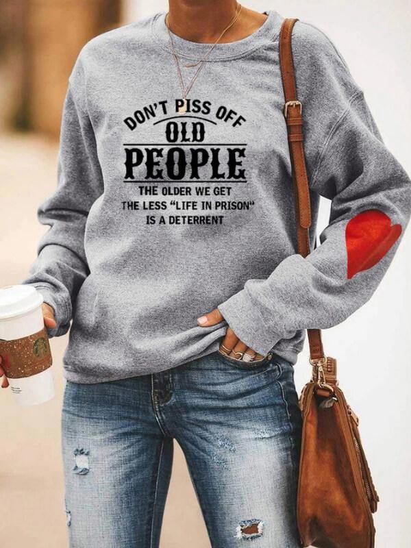 Women's Long Sleeve Vintage Sweatshirt - CHALIER