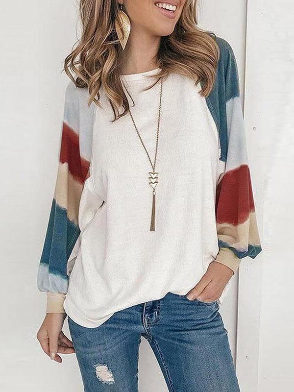 Women Stripe Casual Long Sleeve T-Shirt&Top - CHALIER