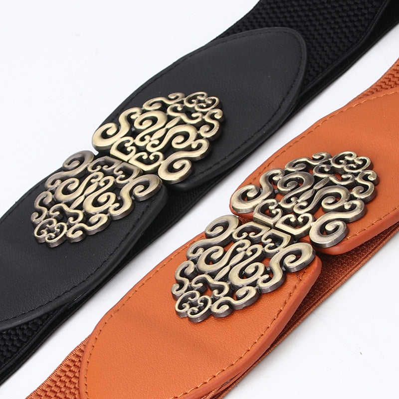 Women Design Dress Belt Elastic Girdling Belt