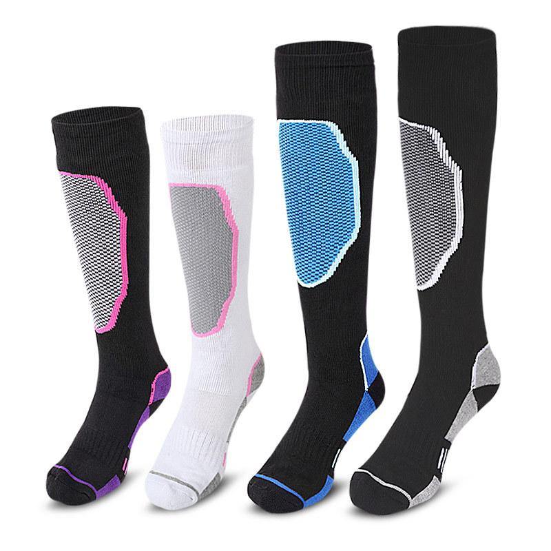 Thick Ski Socks Outdoor Sports Mountaineering Non-Slip Knee-Height Breathable Warm Socks - CHALIER