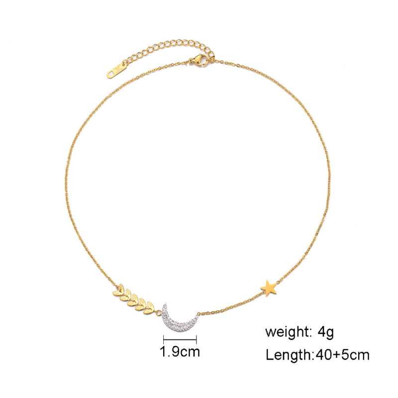 Female Design Necklaces Women Gold Hot Moon Choker Jewelry