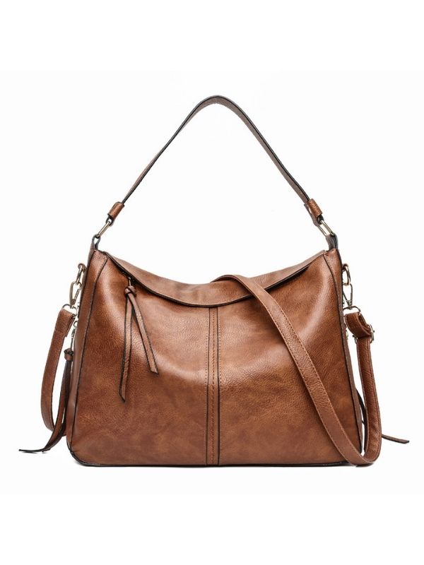 Women's Solid Soft Multifunction Leather Bag
