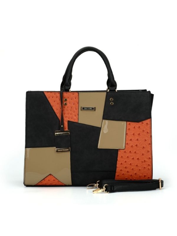 Women Stitch PU Shoulder Handbag