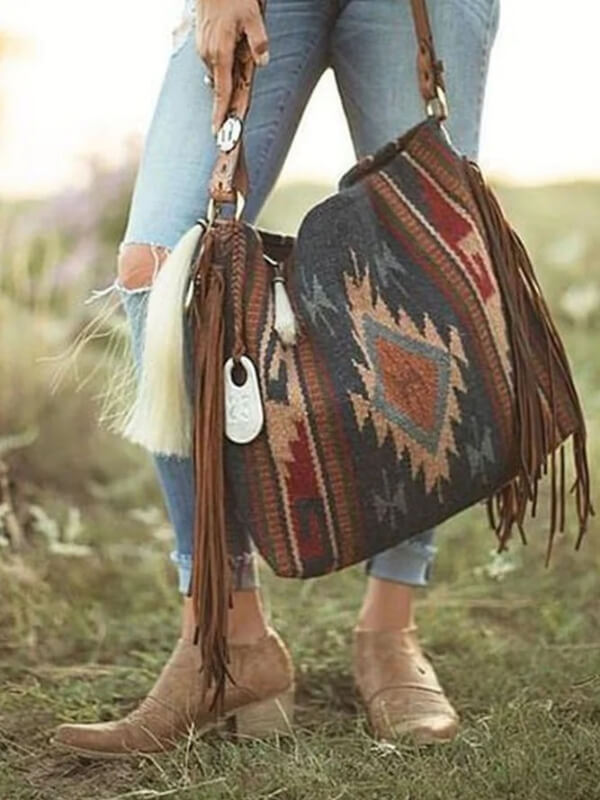 Women's Zipper Boho Style Outdoor Bags