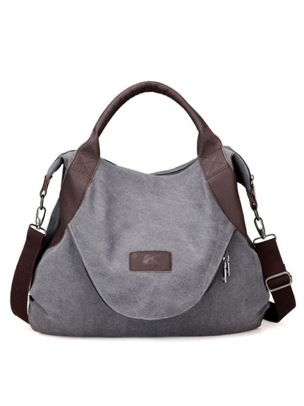 Women Durable Canvas Large Capacity Tote Bag Crossbody Bag